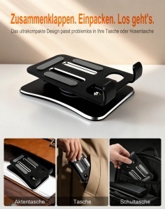Suport pentru telefon GRIFEMA GB1055, Aluminiu, 360 rotire, Faltabil - Img 6