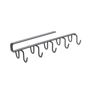 Suport pentru Ustensile Metaltex My-Hooks Lava, 10 Haken, Culoare Negru