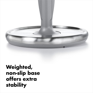 Suport prosop de hartie OXO Good Grips gri baza antiderapanta si design din inox - Img 5