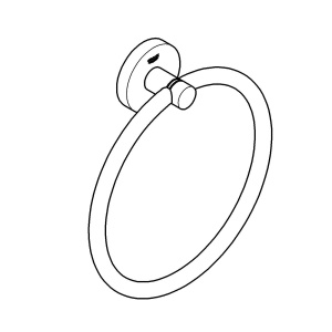 Suport prosop GROHE Start 41174000 montaj fara gaurire crom 5kg capacitate - Img 4