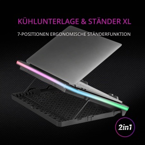 Suport Racire Laptop Mars Gaming MNBC6, ARGB, 3 Ventilatoare, 19 Inch - Img 4