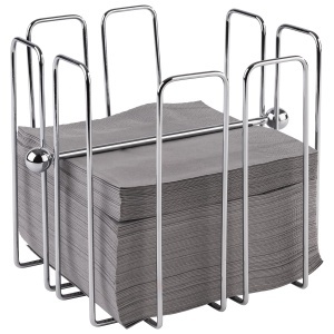 Suport Servetele APS Wire, Metal Cromat, 19x19 cm, Capacitate 150 Servetele