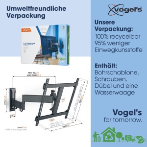 Suport TV Vogels Comfort TVM 3445 Full-Motion 32-65 inch Negru - Img 4