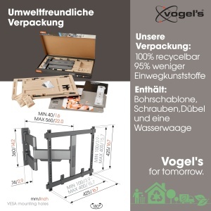 Suport TV Vogels Elite TVM 5445 Full-Motion 32-65 inch 180deg rotire Ultrastabil - Img 4