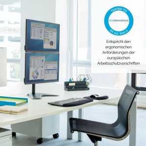 Support monitor dublu Fellowes Seasa, ajustabil, 32 inch, negru - Img 4