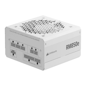 Sursa de alimentare Corsair RM850e, 850W, modulara, eficienta Cybenetics Gold, alba