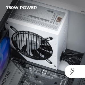 Sursa de alimentare PC Mars Gaming MPB750, 750W, 80Plus Bronze, Alb - Img 2