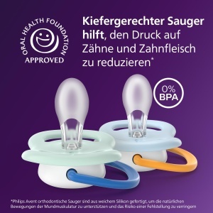 Suzete Philips Avent Ultra Air SCF08023 0-6 luni Silicon Moale BPA-Free Set 2 Bucati - Img 3