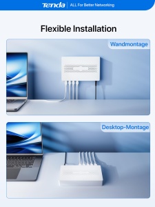 Switch LAN Tenda SM108, 8 Porturi 2.5 Gbit, Alb - Img 7
