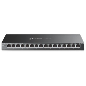 Switch PoE TP-Link TL-SG116P 16-Porturi, 120W, Fara Ventilator, Negru - Img 2