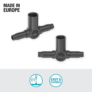 T-Scurgere Gardena Micro-Drip-System 4,6 mm, 5 bucati, fixare sprayers - Img 2