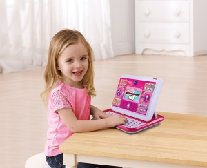 Tableta 2 in 1 VTech Pink Laptop cu 80 de jocuri educative - Img 2