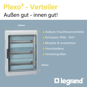 Tabloul electric Legrand 54 module, IP65, IK09, 622 x 448 x 161 mm - Img 2