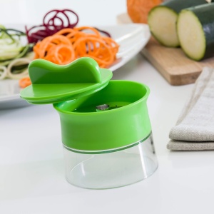 Taietor manual de legume InnovaGoods Spiru, compact, verde, 8x8x9 cm - Img 6