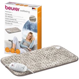 Tampon de incalzire Beurer HK 123 XXL Nordic, tampon termic dragalas cu 3 niveluri de temperatura si oprire automata, spalabil la masina, fabricat in Europa, format XXL 60 x 30 cm, aspect blana