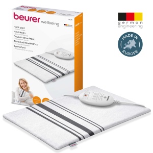 Tampon termic Beurer HK 25, tampon termic dragalas cu 3 niveluri de temperatura, oprire automata si sistem de siguranta, fabricat in Europa, spalabil la masina, 40 x 30 cm, alb-gri - Img 7
