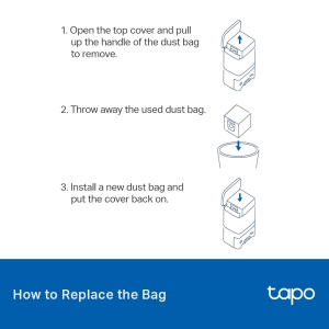 Tapo RVA200 Saci de praf de unica folosinta pentru aspirator robot compatibil Tapo RV30 Plus set 3 bucati - Img 4