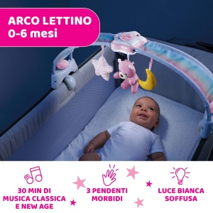 Tarc de joaca Chicco Regenbogen, 2in1 cu noapte si muzica, pentru copii 0-6 luni - Img 4