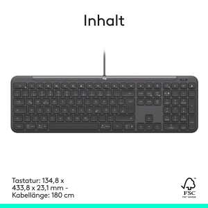 Tastatura cablata Logitech Signature Slim K620 pentru birou, USB-C, design ergonomic - Img 8