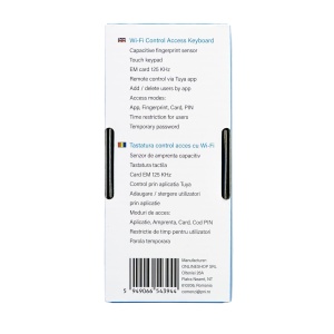 Tastatura de acces PNI DK350 cu Wi-Fi, PIN, amprenta, IP66, negrusilver - Img 7