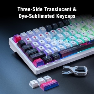 Tastatura Gaming ASUS ROG Azoth X, 75, Switch-uri ROG NX Snow V2, RGB, Alb - Img 2