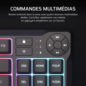 Tastatura Gaming Corsair K55 Core TKL RGB, Tenkeyless, Negru, 8 Zone RGB - Img 5