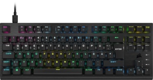 Tastatura Gaming Corsair K60 PRO TKL RGB, Tenkeyless, Neagra, cu Switch-uri OPX