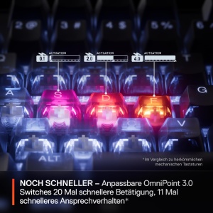 Tastatura gaming SteelSeries Apex Pro Gen 3, switch-uri Hall Effect, actiune ajustabila, presetari joc - Img 6