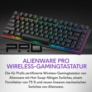 Tastatura gaming wireless Alienware Pro WR47C, 75 compacta, RGB, Hot-Swap - Img 2