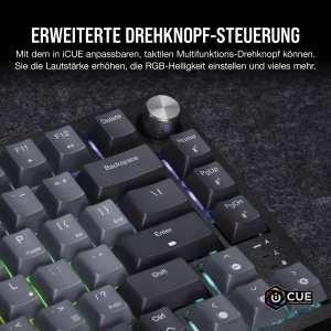 Tastatura mecanica Corsair K65 Plus Wireless, 75, RGB, Negru - Img 6