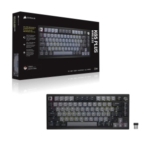 Tastatura mecanica Corsair K65 Plus Wireless, 75, RGB, PBT, Negru - Img 2