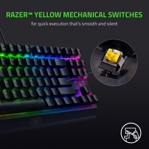 Tastatura mecanica gaming Razer BlackWidow V3 TKL, galbene switch-uri, RGB, compacta - Img 2