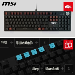 Tastatura mecanica MSI Forge GK320, QWERTZ, Switch-uri rosii, RGB - Img 3