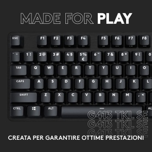 Tastatura mecanica pentru jocuri Logitech G G413 TKL SE - Tastatura compacta cu retroiluminare cu comutatoare tactile mecanice, anti-ghosting, compatibila cu Windows, MacOS, italiana - Img 8