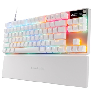 Tastatura mecanica SteelSeries Apex Pro TKL Gen 3, Alba, OmniPoint 3.0, RGB