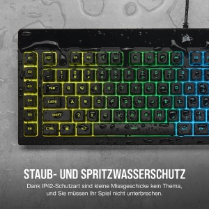 Tastatura Membrana Corsair K55 RGB PRO, Negru, 6 Macro-Taste, IP42 - Img 6