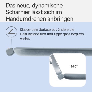 Tastatura Microsoft Surface Pro 12 - QWERTZ, iluminare, culoare Ozean - Img 6