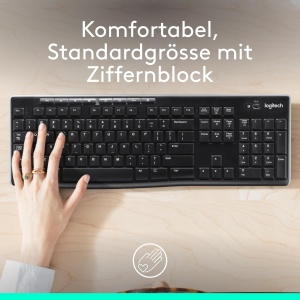 Tastatura wireless Logitech K270, standard, 2.4 GHz, spritzwasserfest - Img 2
