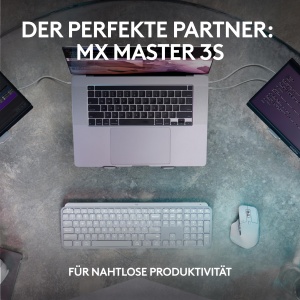 Tastatura wireless Logitech MX Keys S, Pale Grey, iluminata, multi-dispozitiv - Img 8