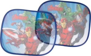 TataWay - Copertina laterala Marvel Avengers | Perdele auto cu protectie UV 44 x 35 cm | Supereroii Iron Man, Thor, Hulk, Captain America | Accesoriu cu ventuza, poliester - Img 5