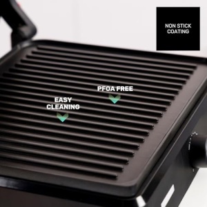 Taurus - Gratar de contact Essential 2600W | Gratar 2 in 1 si plancha | Farfurii 29x23 cm | Fara PFOA | Tava de scurgere pentru grasime | Termostat reglabil | Cool-Touch si blocare a placii - Img 8
