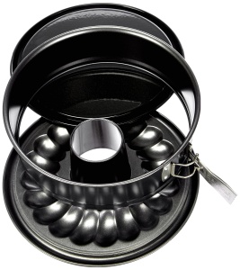 Tava cu arc Zenker O 26 cm DELUXE, tava de copt cu baza plata si tubulara esmaltata din tabla de otel, tava rotunda cu margine foarte inalta (culoare: negru metalizat), cantitate: 1 bucata - Img 2