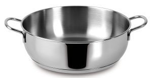 Tava de copt Lagostina Jede 24 cm din inox 1810, cu manere late