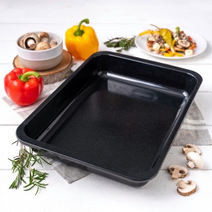 Tava de copt pentru cuptor Zenker Special - Tava de copt premium 400x290x60mm, 4300ml, garantie de 10 ani, rezistenta la caldura, sigura pentru masina de spalat vase, neagra - Img 2