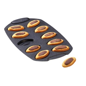 Tava de copt Tefal PerfectBake J5734202, 10 forme, antiaderenta, aluminiu reciclat