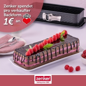 Tava de copt Zenker Konigskuchen 30 cm, cu design in forma de inima, PFAS-free, neagra - Img 5