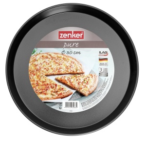 Tava de copt Zenker Pure, rotunda, 30 cm, neagra, cu antiaderenta - Img 2
