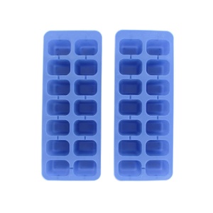 Tava pentru gheata Fackelmann 04212, 2 bucati, 14 cuburi, albastra