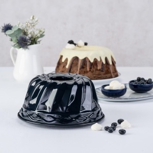 Tava pentru Guglhupf Dr. Oetker 22 cm Emaille, rezistenta la temperaturi ridicate, albastru - Img 2