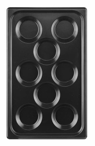Tava pentru oua prajite HENDI, CONVECTOMAT, pentru utilizare in cuptor, 8x - o110mm, strat antiaderent din PTFE, rezistent la temperaturi de pana la 200degC, tava pentru clatite, GN1/1, 530x325x(H)26mm, aluminiu turnat - Img 2
